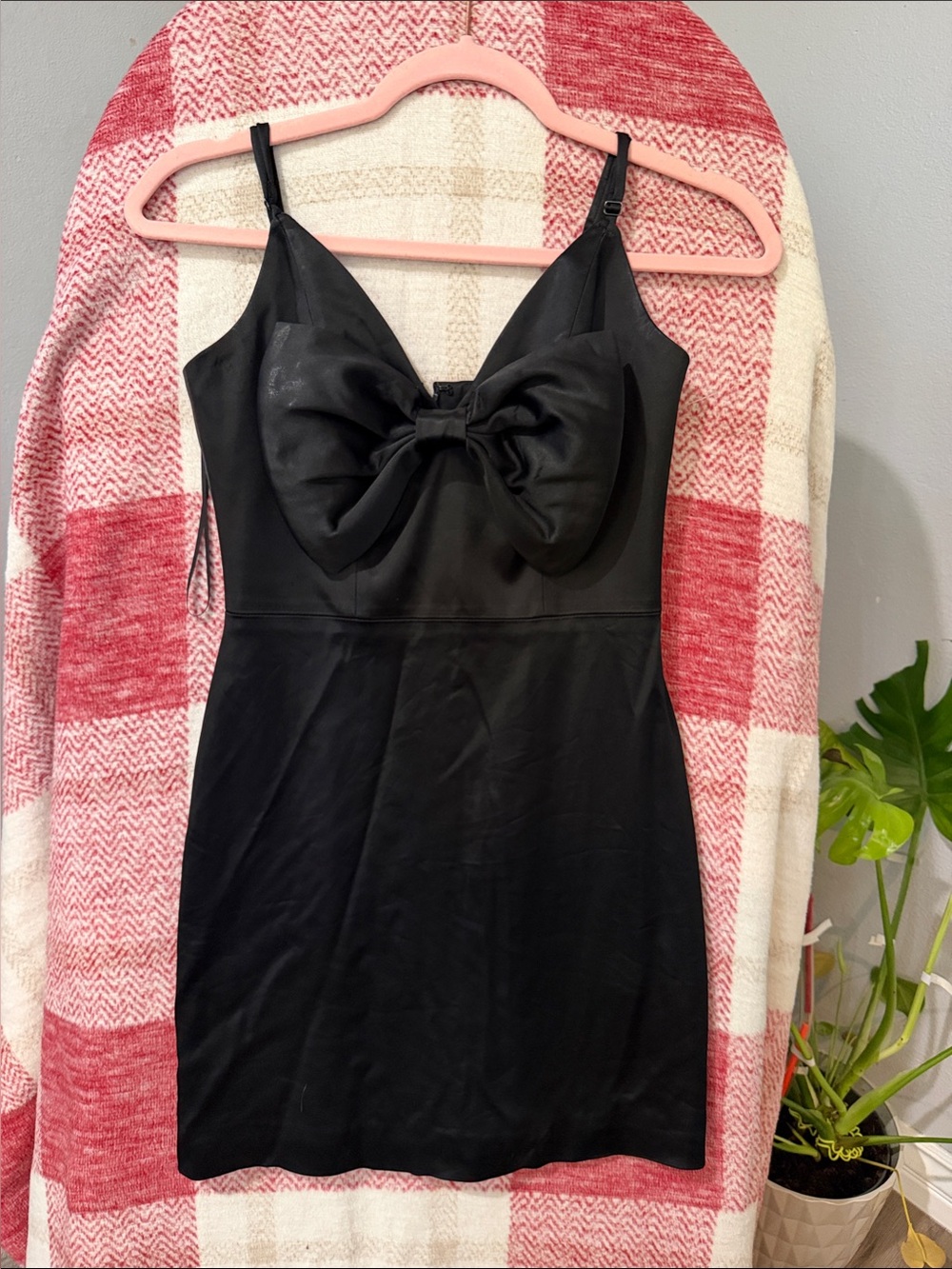 Dress the Population Black Mini Dress with Bow Bust